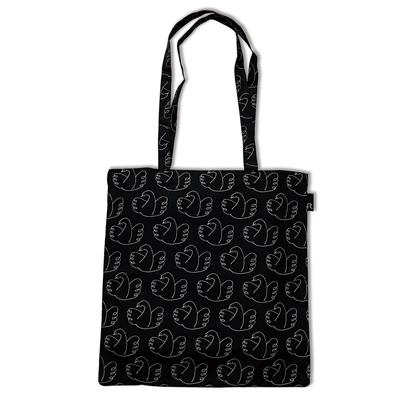Gussetless Kuttari Scandinavian Style Tote Bag RO Tall Flat MODERN [Routeto] (Swan)