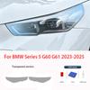 Fit For BMW 5 Series G60 G61 -2025 Transparent Smoked Black TPU Headlight Film UV Resistant Pre Cut Full Coverage Protective