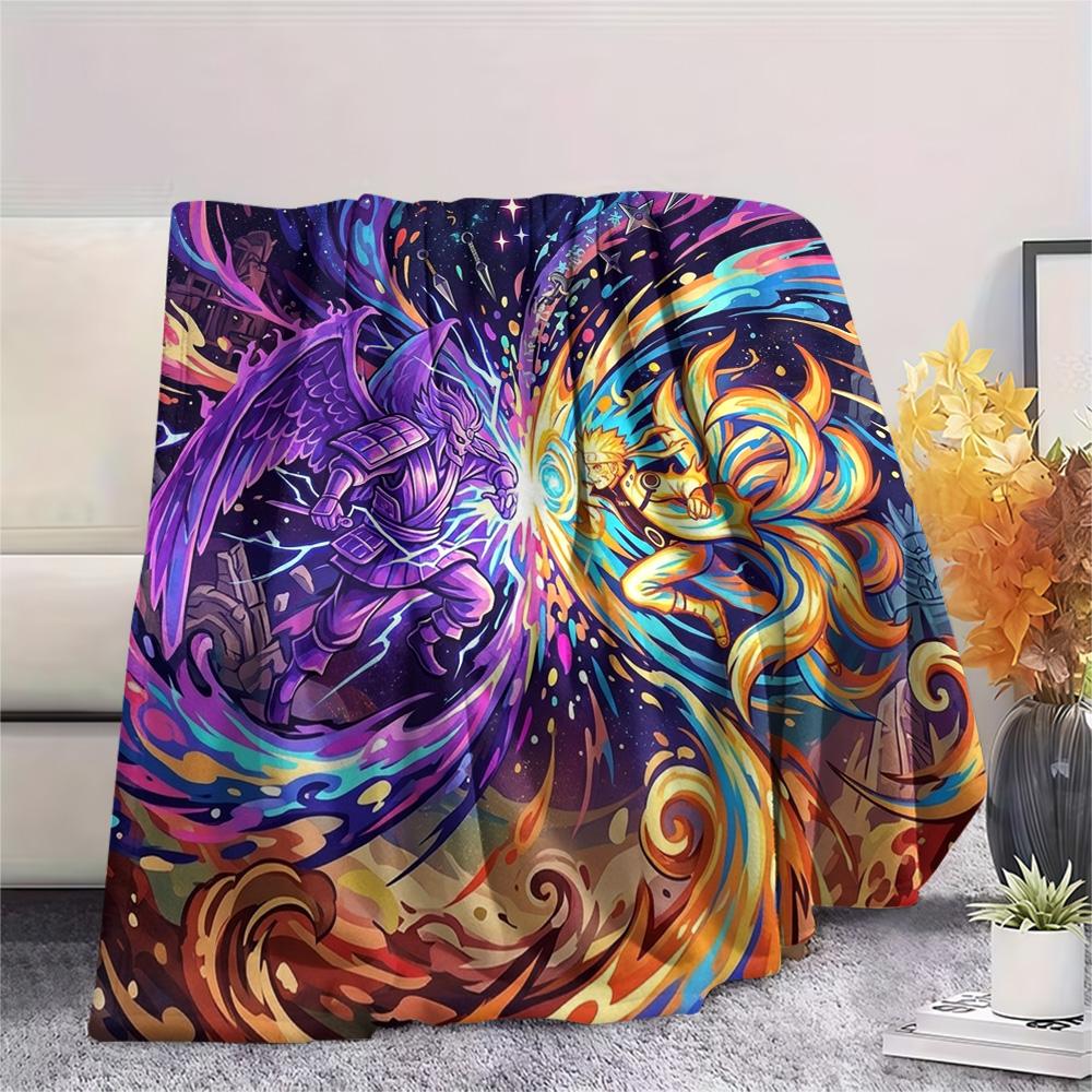 Naruto Print Flannel Blanket, Ultra Soft High Quality All Seasons Warm Throw, Home Decor Cozy Blanket, Perfect Christmas Gift