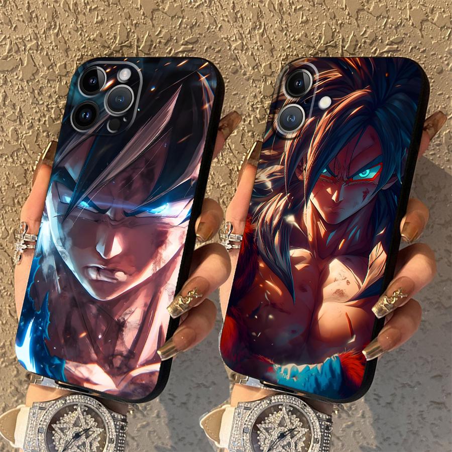 Dragon Ball Anime Cool Son Goku Black Soft Phone Cover Case for iPhone 18 7 8 15 16 14 Plus XR 17Air 13 12 11 17 Pro Max XS Max
