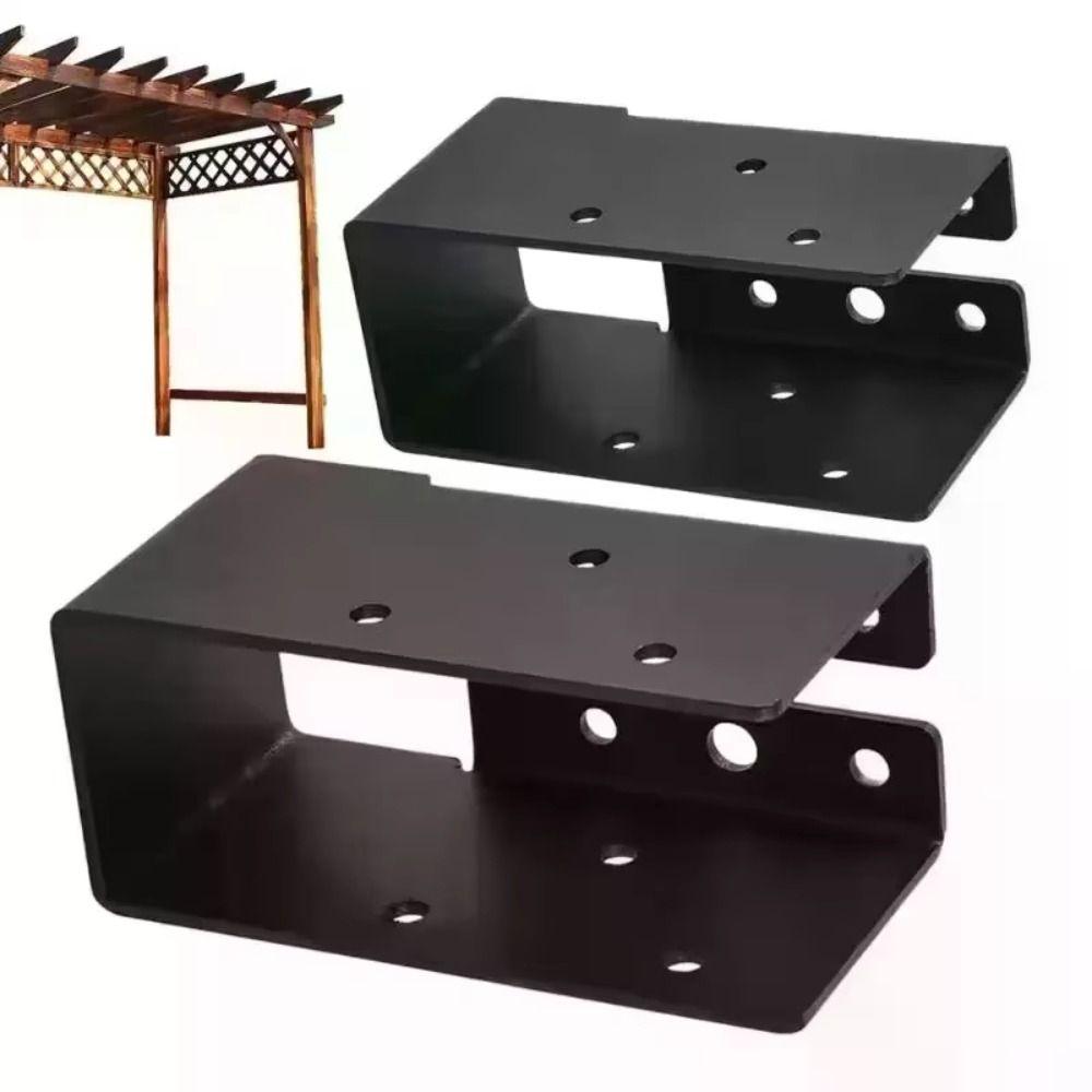 Heavy Duty Joist Hanger Steel Concealed Flange Beam Support Bracket Powder-Coated Steel Corrosion-Resistant Handrail Connectors