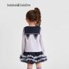 Balabala Girls' Sweet Long-Sleeve Top & Skirt Set