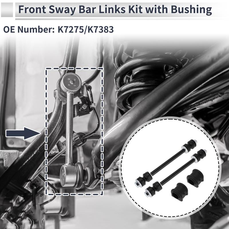 X Autohaux Front Stabilizer Bar Links with 2 Pcs Bushing for DODGE for Ram 1500 No.K7275