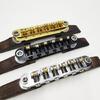 Guitar Bridge Tailpiece with Golden Roller Saddles Adjustable Archtop Guitar Bridge Electric Guitar Accessories