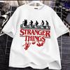 Tricou Potrivit pentru Familie Stranger Things, Design Clasic cu Siluete de Biciclete și Demogorgon Perfect pentru Fanii Serialului Confortabil