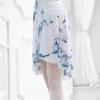 Elastic Waist Irregular Mesh Ballet Dance Skirt for Women