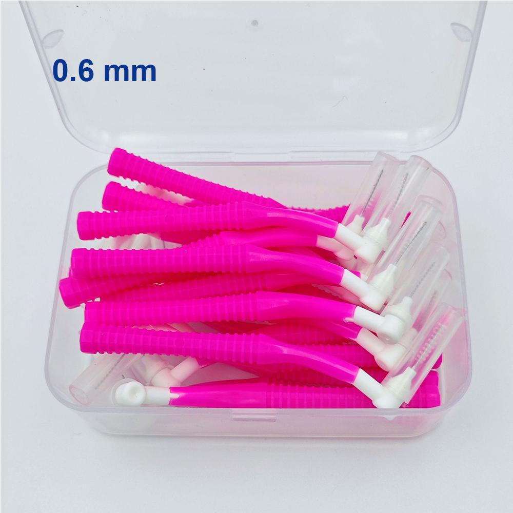 Interchangeable Interdental Brush Cleaning Between Teeth Oral Care Replaceable Orthodontic Toothpicks L Shape Tooth Floss