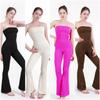 JYL Yoga ShorTrousers Suit Seamless Wrap  Fitness Training Flared Pants Outfit