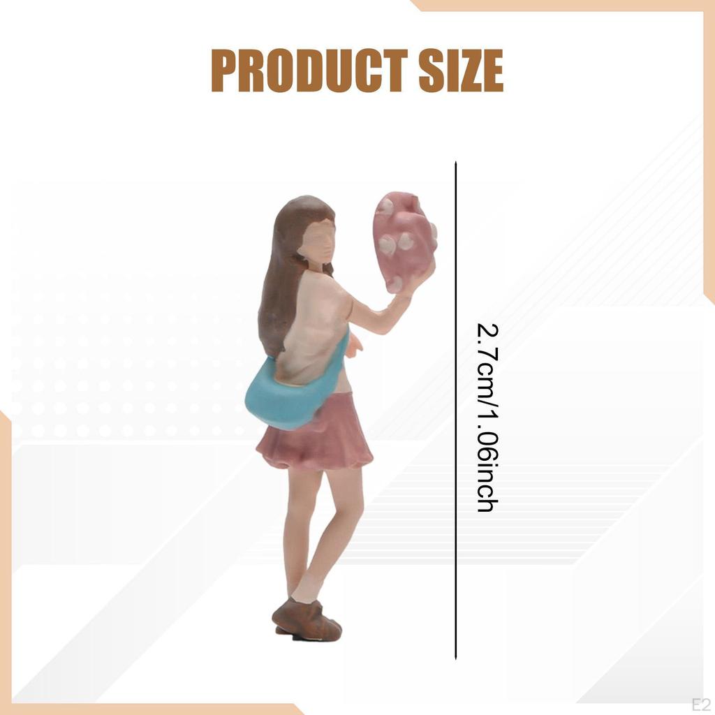 1:64 Girl Model Figure Mini People Movie Props DIY Layout Scenery Accs Character Handpainted