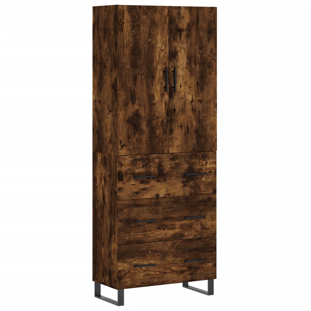 Highboard Smoked Oak 69.5 x 34 x 180 cm Particleboard