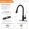 Black Kitchen Faucets with Pull Down Sprayer Kitchen Sink Faucet with Pull Out Sprayer Single Hole Deck Mount Single Handle Stainless Steel Grifos De