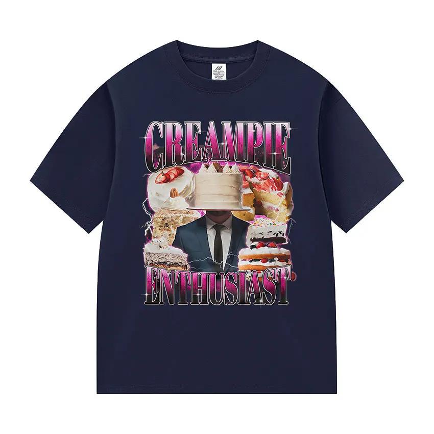 Funny Dessert Inappropriate Meme Design T-shirt Funny Foodies Style Short Sleeve Unisex High Quality Cotton T-shirt Tops