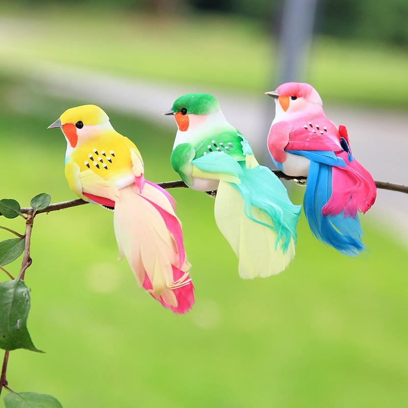3D Fake Craft Birds Artificial Foam Feathers Birds Birthday Party Decorations Home Garden Wedding Decoration