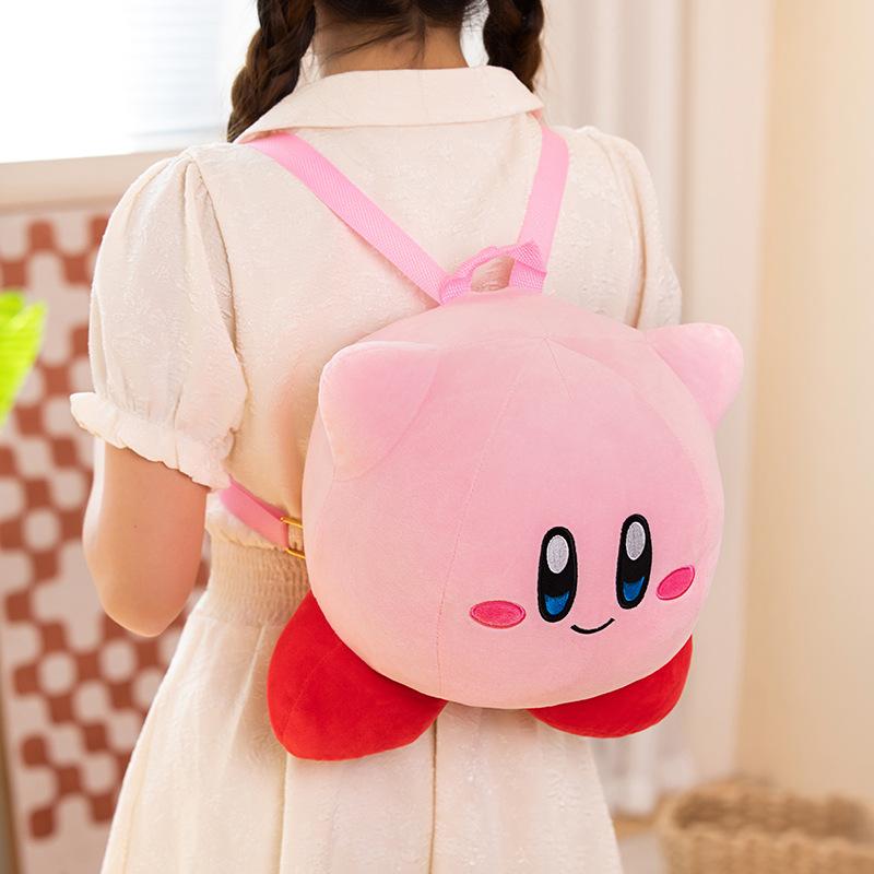Anime Kawaii Star Kirby Handbag Charming Backpack Soft Game Dolls Toys for Children Birthday Gifts
