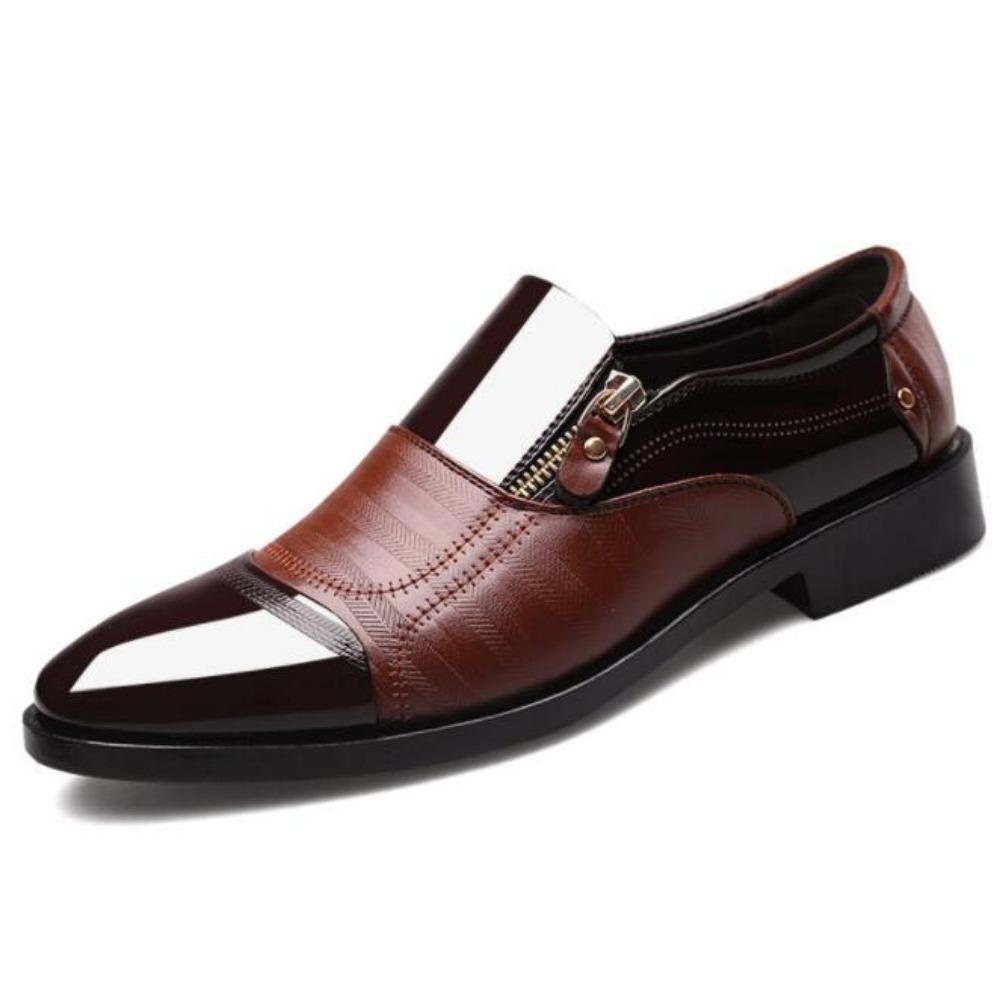 Leather Shoes Men Luxury Business Oxford  Breathable Patent Leather Formal Shoes Plus Size Man Office Wedding Flats Male Black