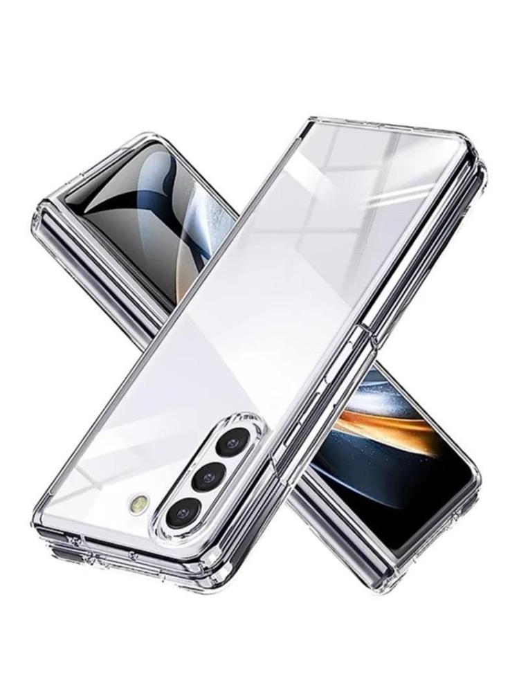 

Прозрачный жесткий чехол для Samsung Galaxy Z Fold 6 5 4 3 2 5G, складной защитный противоударный защитный чехол на заднюю панель For Samsung Z Fold 5 чистый