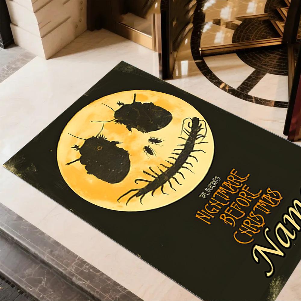 Nightmare Before Christmas Customize Text Area Rug Suitable for Game Room Playrooms Kitchen Balcony Antislip Carpet Anime Office Decor
