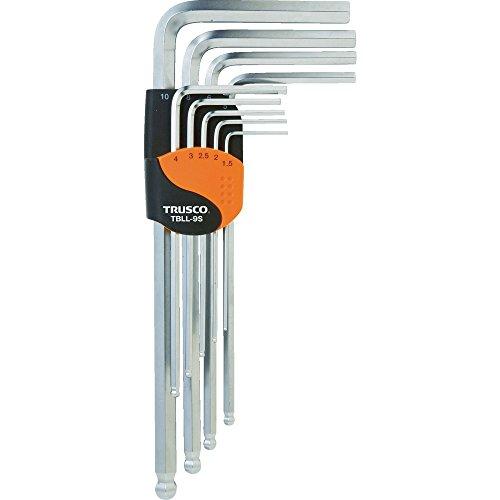 

TRUSCO TBLL-9S Long Ball Point Hex Wrench Set, Lon
