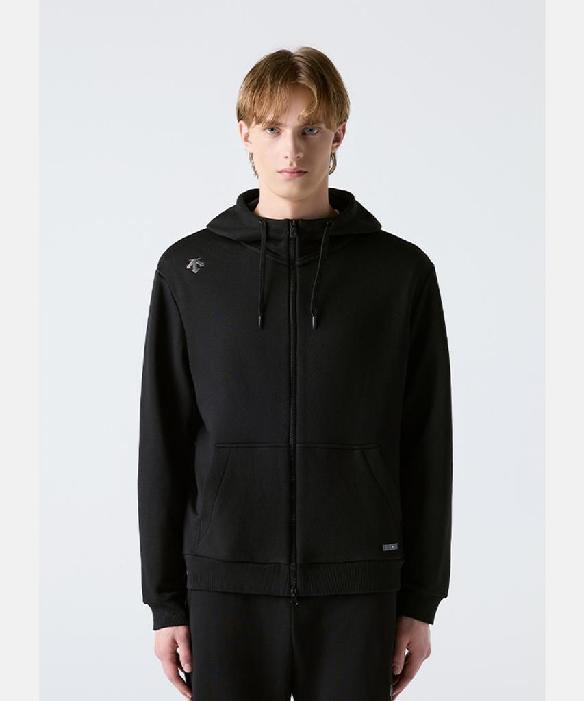 Descente Sports Terry Oversized Hooded Zip-Up Jacket Black Sr123Uft11 (B Type)
