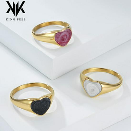 European Starry Sky Diamond Titanium Steel Women's Stackable Midi Ring - Fashionable, High-End Hand Jewelry