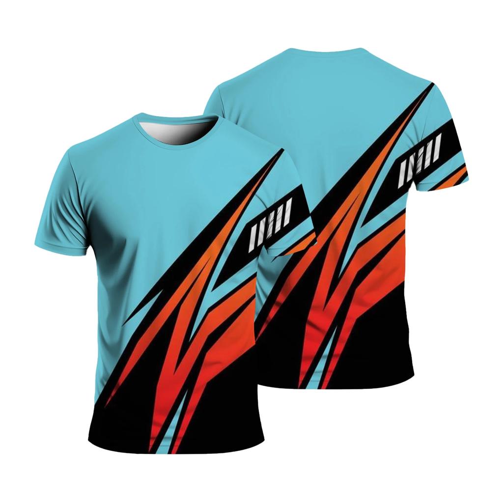 Summer Sports Men's T-shirt Loose and Comfortable Daily Casual Round Neck Needle Eye T-shirt