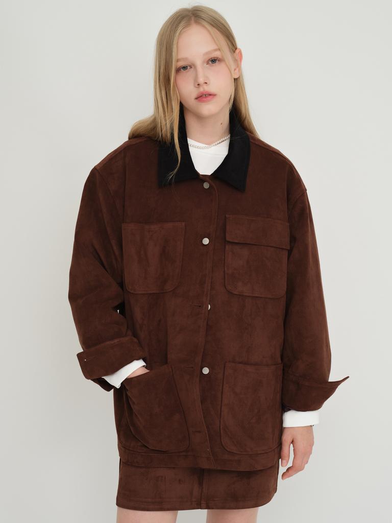 Beirut Suede Mini Skirt Mojave Brown
