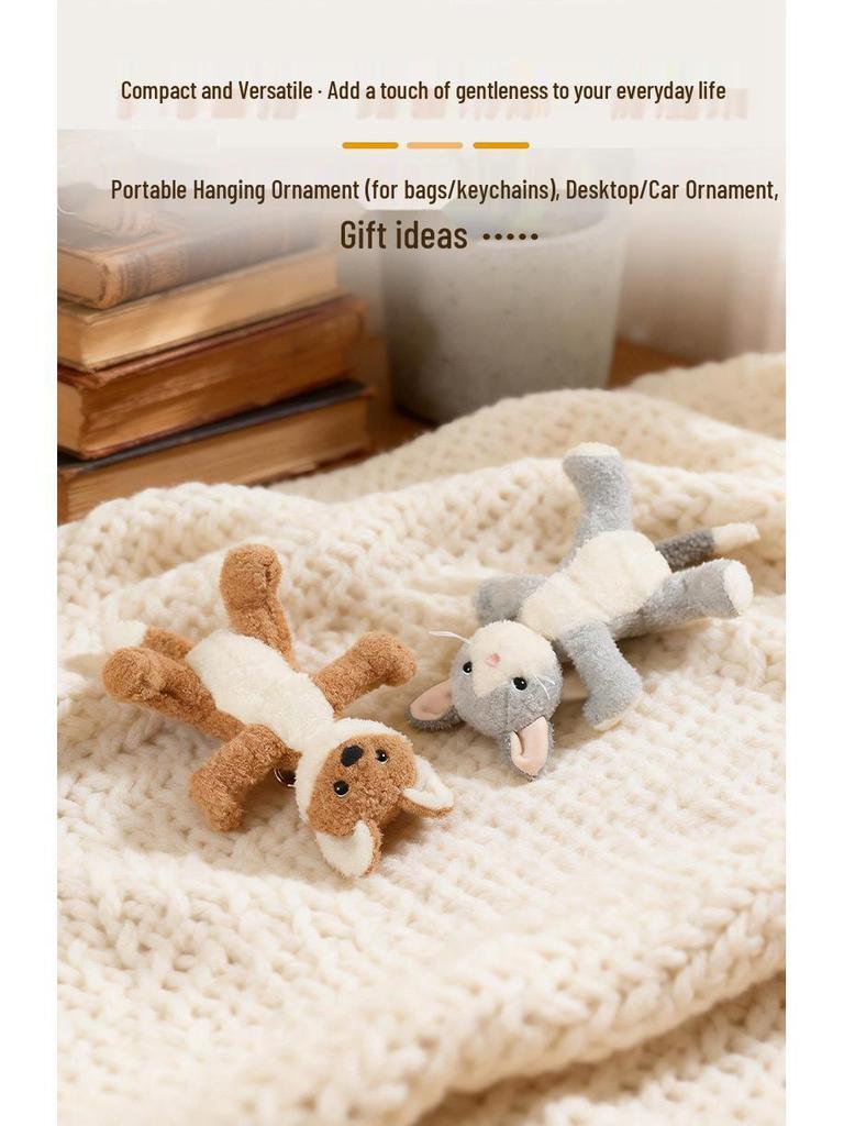 Nordic Style Cute Animal Plush Toy - Sheep, Fox & Puppy Keychain
