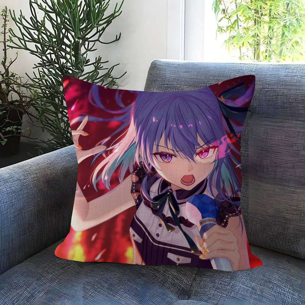 Suichan Hoshimachi Suisei Animation HHololive  Pillow Cover for Bedroom Room and Living Room Sofa Decorative Cushion Cover