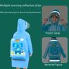Koreanischer Kinder-Ganzkörper-Regenmantel: Einteiliger Poncho für Grundschüler mit Platz für Rucksäcke