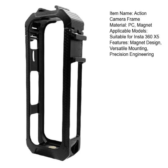 Action Camera Frame Multi-purpose Extension Bottom 1/4 Screw Hole Anti-drop Camera Stand for Insta 360 X5