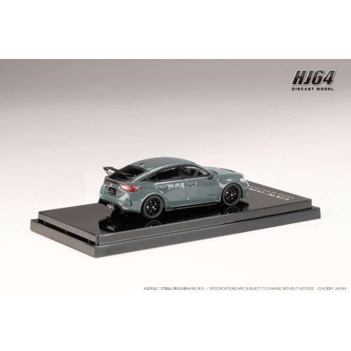 Hobby Japan HJ64 1/64 Scale Honda Civic Type R (FL5) Racing Black Package 2025 Sonic Gray Pearl Finished Model HJ644063GM