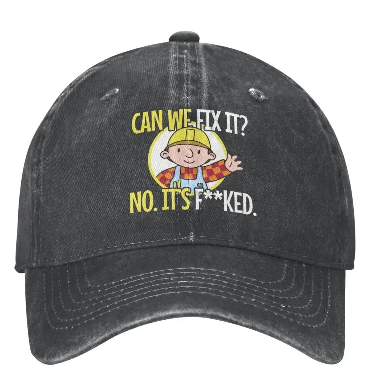 

Can We Fix It Funny Repair Casual Baseball Cap Spring Bob The Builder Trucker Hat Sports Snapback Cap Unisex Women Baseball Caps One Size