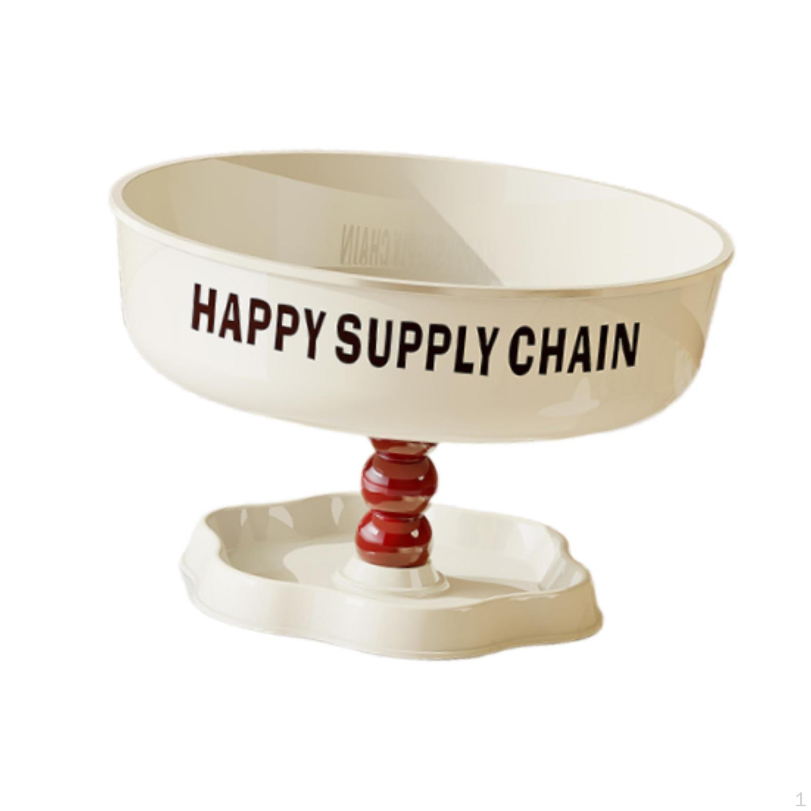 

Bread Candy Snack Organizer, Fruit Bowl with Stand, Plate Pedesta Serving for Veggies Cream Black