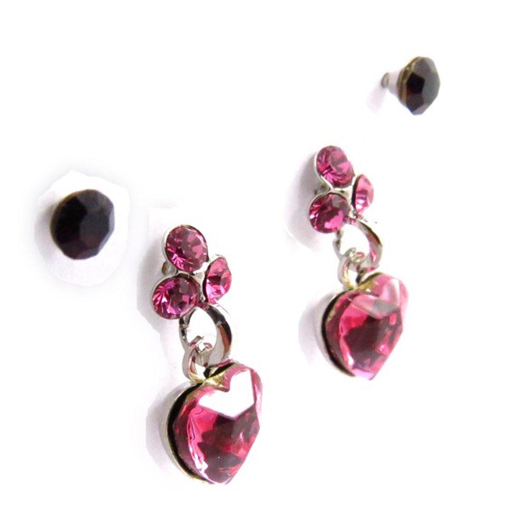 Les Trésors De Lily [J2298] - 2 Pairs of Pink 'Sissi' Earrings