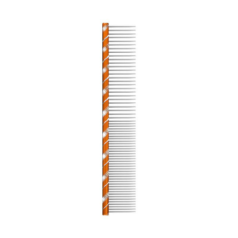16/19/20/25cm Pet Dog Comb Bright Multi-Colored Stripe Grooming Comb Stainless Steel Straight Comb For Dog Cat Grooming Toolts