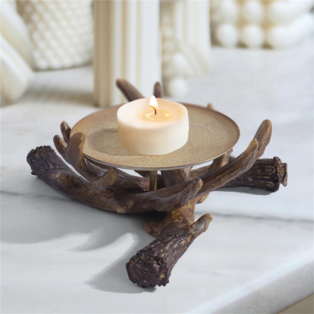 Antler Candle Holders Farmhouse Candlestick Holders Table Centerpiece,Rustics Tealight Holders for Home Decors