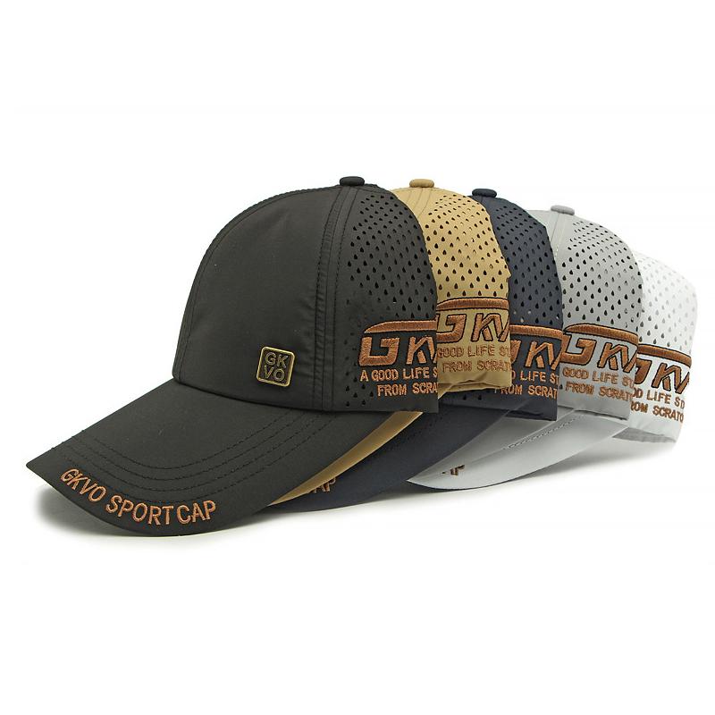 Men's Outdoor Sunscreen Sun Hat Mesh Embroidered Baseball Cap