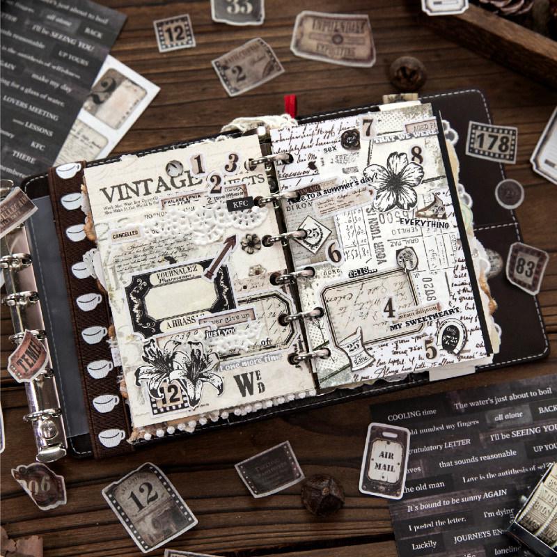 Lost Letter Series: Retro Dual Material Number Labels for DIY Journal Decoration