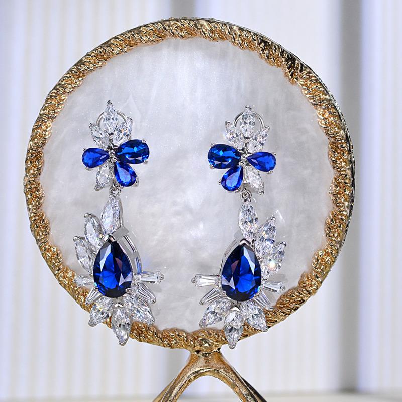 Gica Gema High Carbon Diamond Earrings 925 Sterling Silver Unique Design Romantic Fine Earrings Jewelry Wedding Party Gifts New Trend 8*12mm