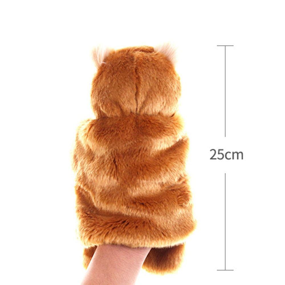 Plush Owl Hand Puppets Brown Baby Educational Toy Cute Finger Puppets  Kids