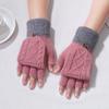 2025 Embroidered Gloves, New Style, Student Gloves, Cashmere Half Finger Gloves, Flip Gloves, Couple Knitted Gloves, Jacquard Warm Gloves
