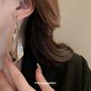 Cold metal feeling, water droplets, leaves, ear hooks, earrings, European and American exaggerated niche temperament, Internet celebrity earrings