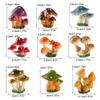 Simulation Mushroom Miniatures Fairy Garden Moss Terrarium Resin Crafts Decorations Garden Artificial Bonsai Landscape Ornaments