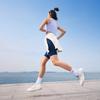 Lining Light Breeze V2 Soft Rebound Casual Running Shoes Women Sneakers White Blue ARSW116-1