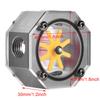 Aluminum Alloy G1 4 Thread Water Cooling Flow Meter Indicator for PC Water Cooling System Gray
