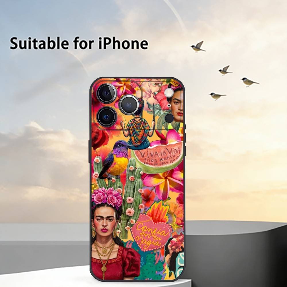 

Fashion FridaS-S K-Kahlo Phone Case Silicone Soft For IPhone 17 16 15 14 13 12 11 X XR Plus Pro Max Plus iPhone16e