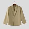INCERUN Men Lapel Neck Long Sleeve One Buttons Casual Loose Thin Blazer Coats