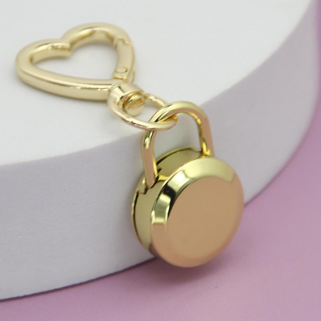 Retro Schlüssel Quadratisches Vorhängeschloss Taschenanhänger – Europäischer & Amerikanischer Stil Federverschluss Handtaschenzubehör