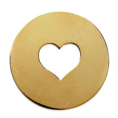 [C7263] - Gold Plated 'Love' Pendant - 35 Mm (to Be Engraved)