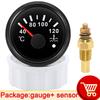 52mm Gauge + 10mm Sensor Car Motorcycle Pointer 40-120 Celsius Water Temp Gauge Temperature Meter Coolant Temperature Sensor